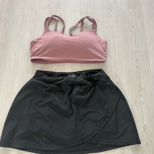 Nicole Miller Sport Pink and Black Skirt Set